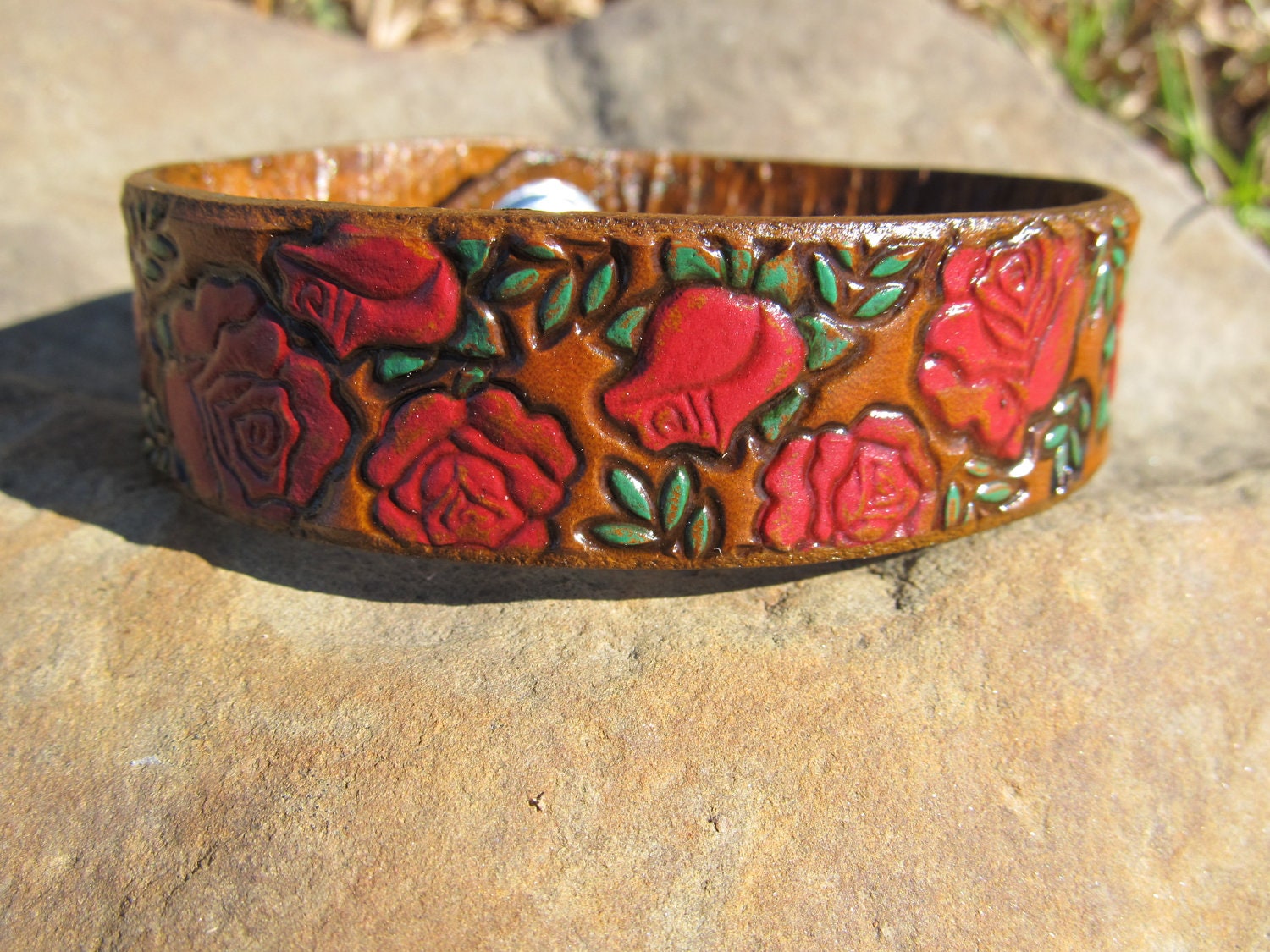 Womens Leather Bracelet Cuff Custom Personalized Enchanted