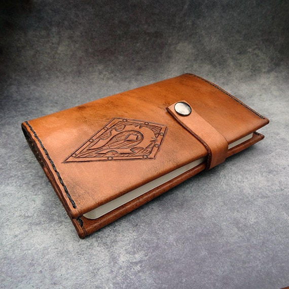 Items similar to Horde Hand Tooled Leather Refillable Notebook Journal ...