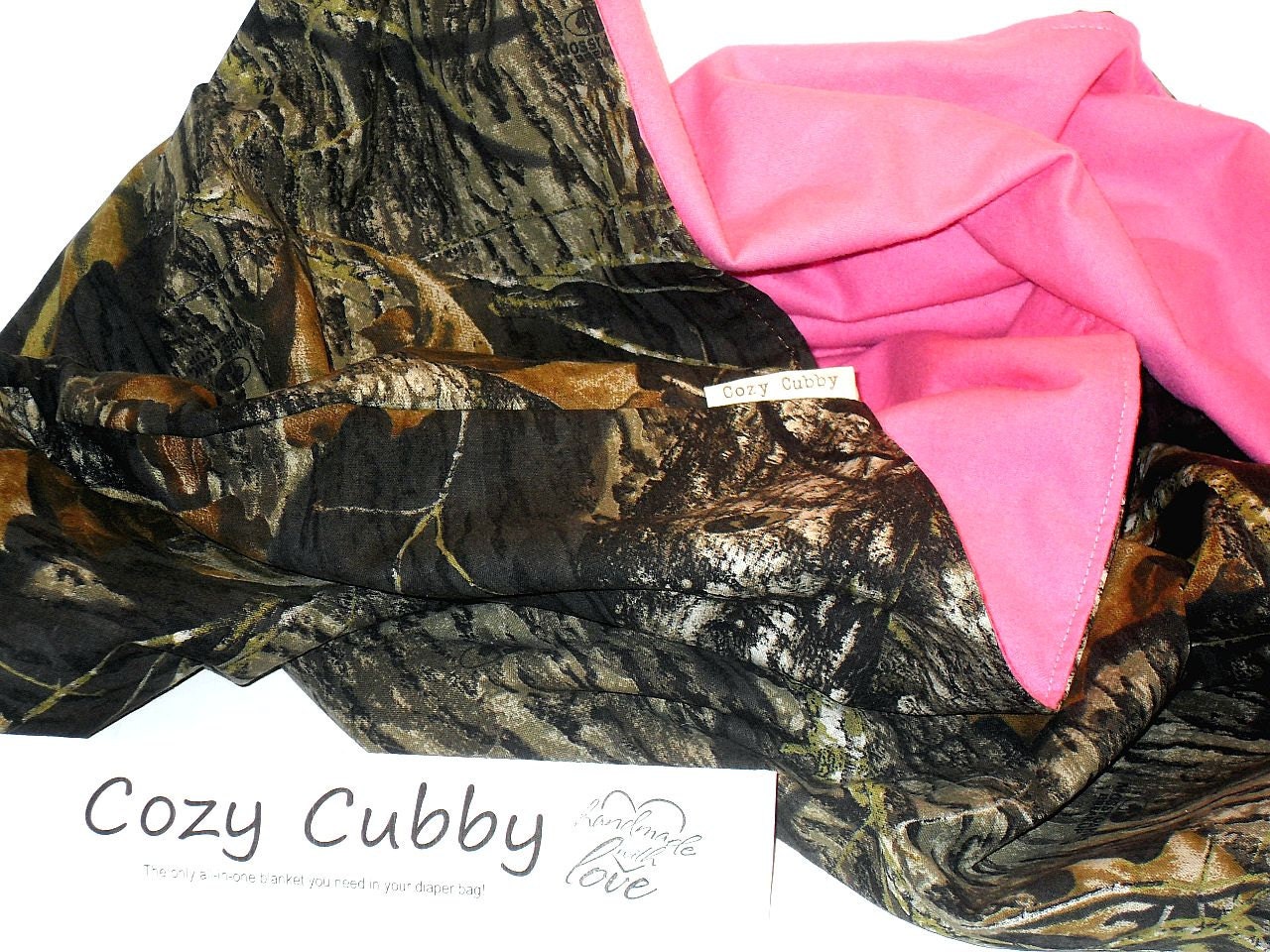 Baby Girl Camo Cozy Cubby Swaddle blanket carseat blanket