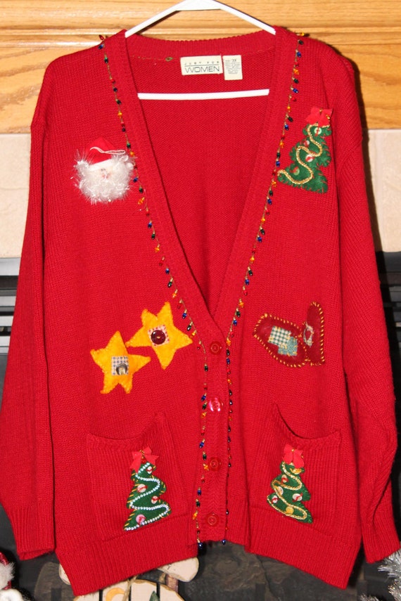 Christmas Cardigan by TangledinTinsel on Etsy