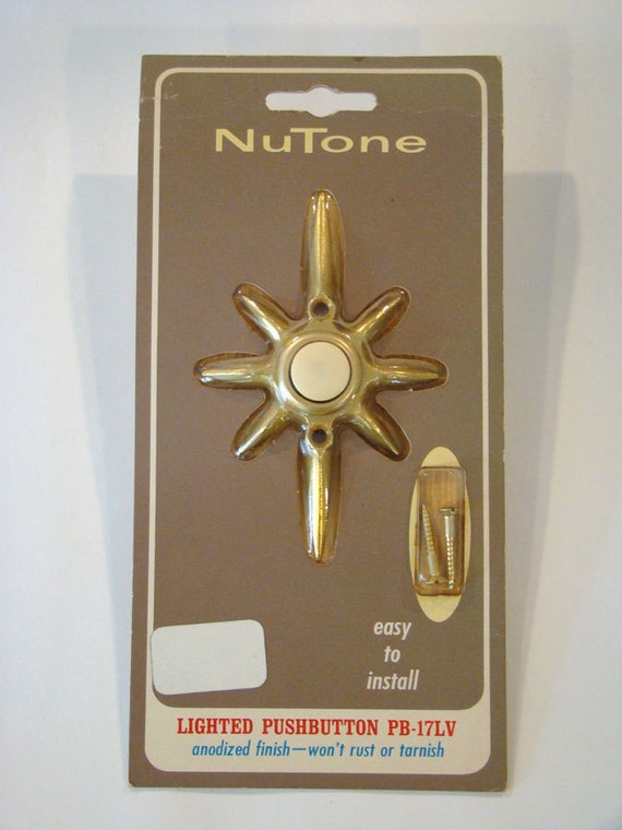 Nutone Atomic Star Vintage Doorbell In Original Package   Il 570xN.376644007 A30k 