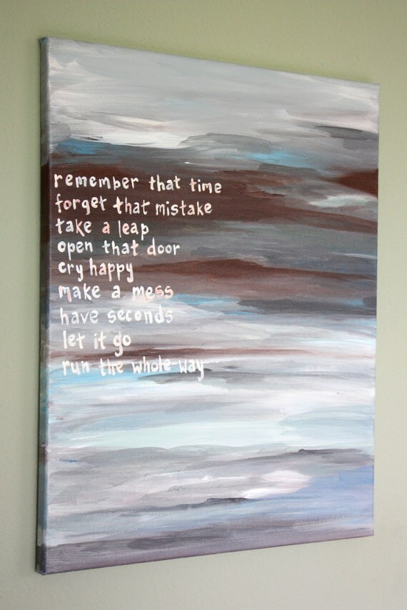 Original abstract painting with inspiring sayings on by PaintedSea