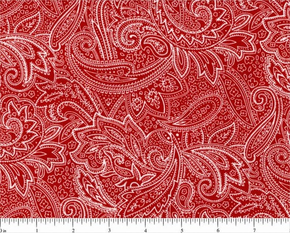 Red and White Floral Fabric Reflections Choice Fabrics 3