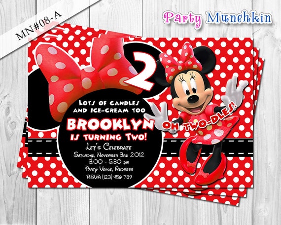 Minnie Mouse E Invitations 6