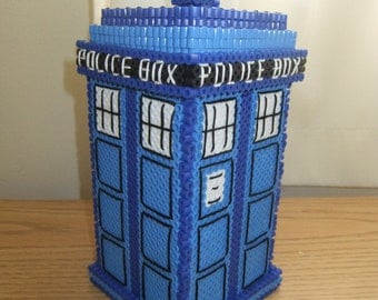 3D Perler Tardis Desk Accessory