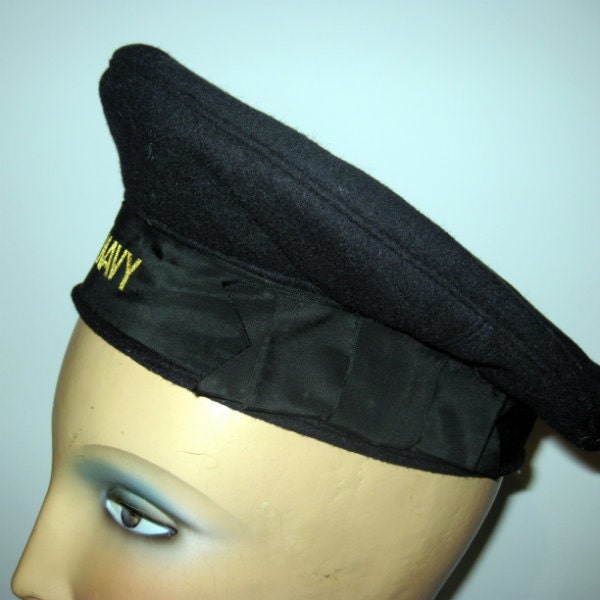 Vintage U.S. NAVY Flat Hat Size 7 Never Worn Enlisted Issue