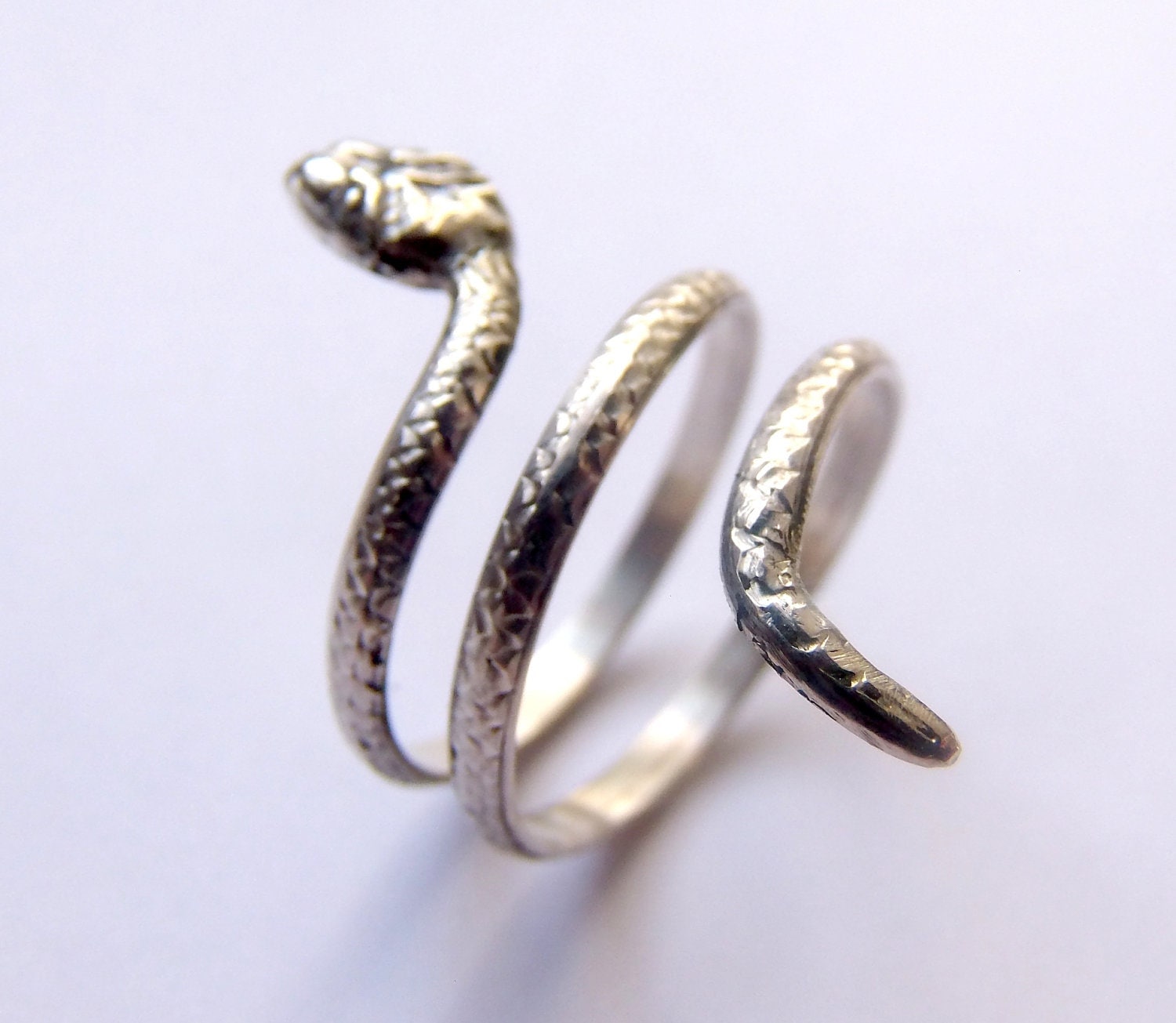 Silver Snake Ring Snake Jewelry Snake Wrap Ring Animal