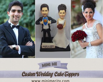Custom Cake Topper Wedding Bobblehead wedding cake topper Custom cake toppers Bobble head cake topper wedding topper