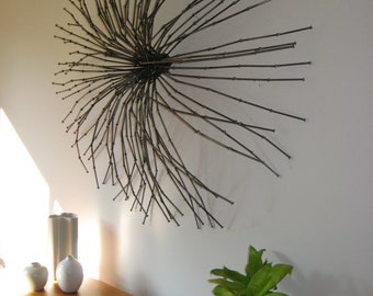 Modern Dramatic Fine Art Metal Wall Sculpture
