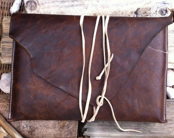 MacBook sleeve for Laptop 13 inch in brown leather-Leather Sleeve for MacBook 13 inch