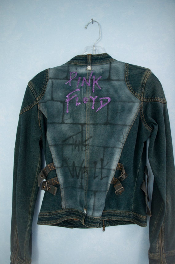 SALE Women&#39;s Pink Floyd Jean Jacket by TakeMeBad on Etsy