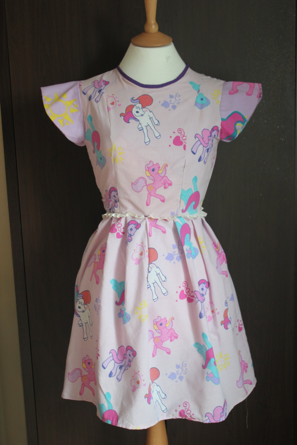 Up-cycled Retro My little Pony Dress Size 10