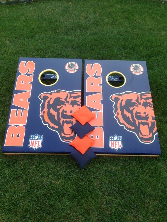 Items similar to Chicago Bears Bean Bag Boards, Custom Cornhole, on Etsy