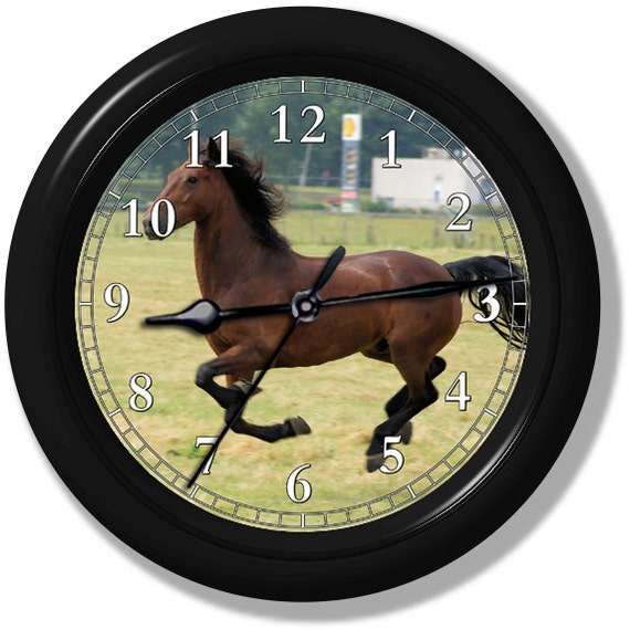 Running Horse Wall Clock Handmade ON SALE by ClocksGalore