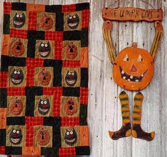 Primitive Halloween Quit Pattern EPattern PDF Wood JOL