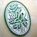 Vintage glass roses cameo intaglio emerald peridot green