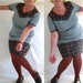 Copacetic Dress - plus size - retro mashup - plaid knit poly vintage fabrics - 47B-42W-48H