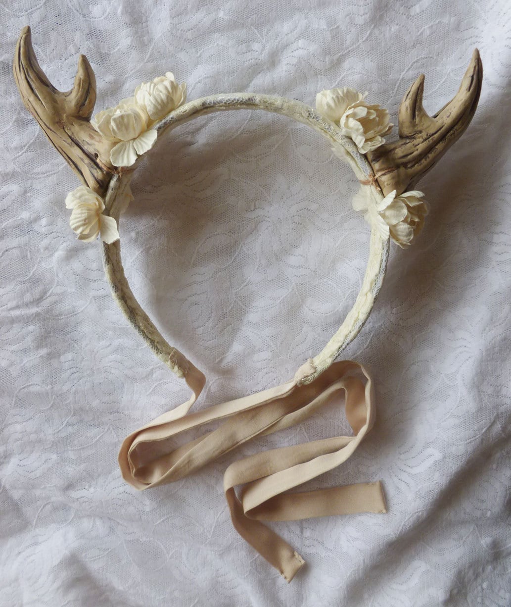 antler floral headband wedding fawn fantasy bridal mori antler floral headband wedding fawn fantasy bridal mori