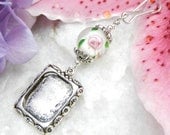 Wedding bouquet memory charm. Pink Roses.