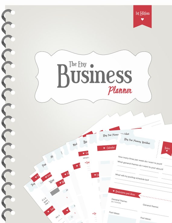 Etsy Business Planner - organizer + worksheets
