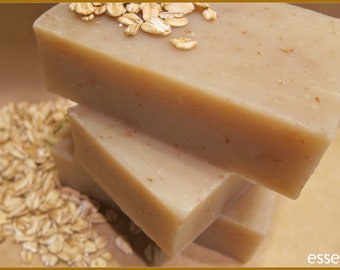 Organic Honey Oatmeal Shea Butter Moisturizing Cold Process Natural Handmade Soap | Unscented | Sensitive Skin | Suitable for Babies - 4 oz