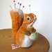 Needle Felted Squirrel Pin Cushion Handmade By Miss Bumbles