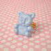 Sweet Lolita Adjustable Ring Bear Ring Blue Teddy Bow