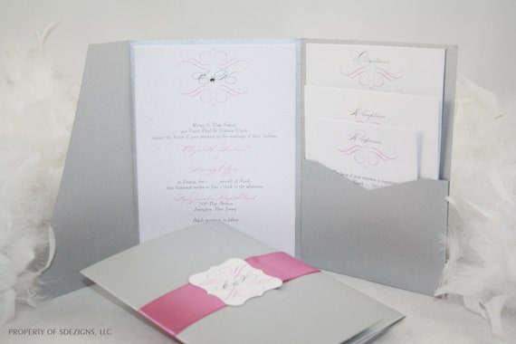 Simple and elegant wedding invitations Il_570xn