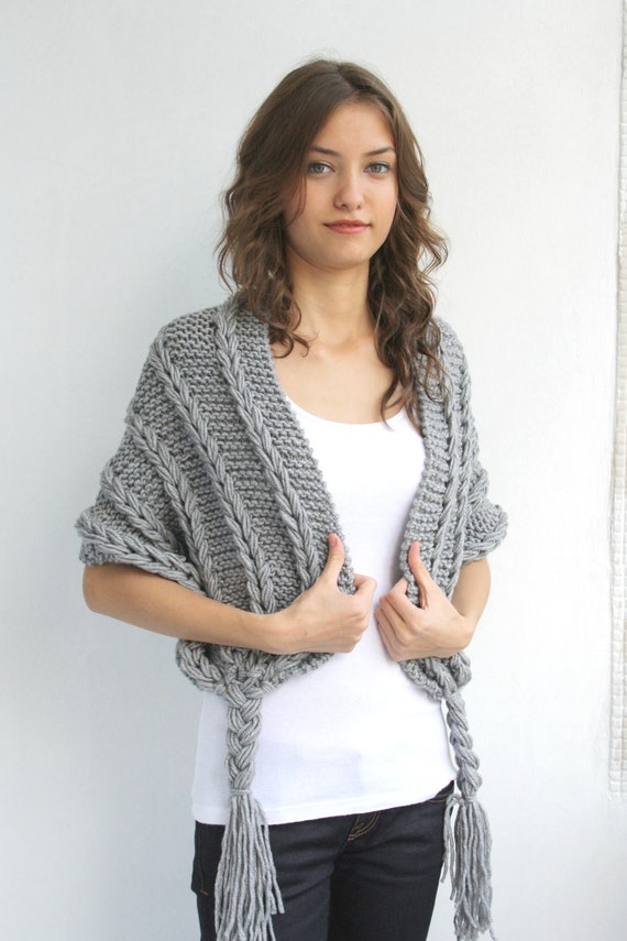 Gray Shawl Christmas Gift UNDER 75USD For Her // For Mothers