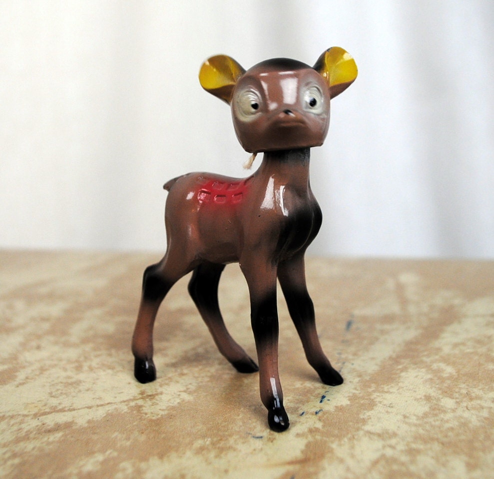 RARE Vintage Metal Bobble Head Disney Bambi Deer by RogueRetro
