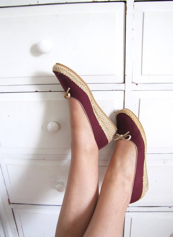 purple espadrilles wedges