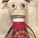 Stuffed Monster Doll, Plush Art Doll - Alice RESERVED