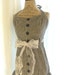 Rustic farm girl linen dress, english rose garden party dress, cottage chic, upcycled womens clothing, country chic