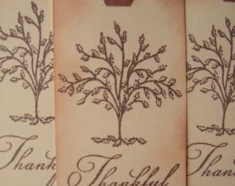 Thanksgiving Tags - Thankful - Thanksgiving Decor - Fall Tags