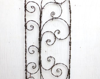 Barbed Wire Trellis Bristling With Spiky Spirals Made To Order
