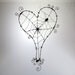 Custom Order Pair of Wonky Barbed Wire Heart Spider Webs