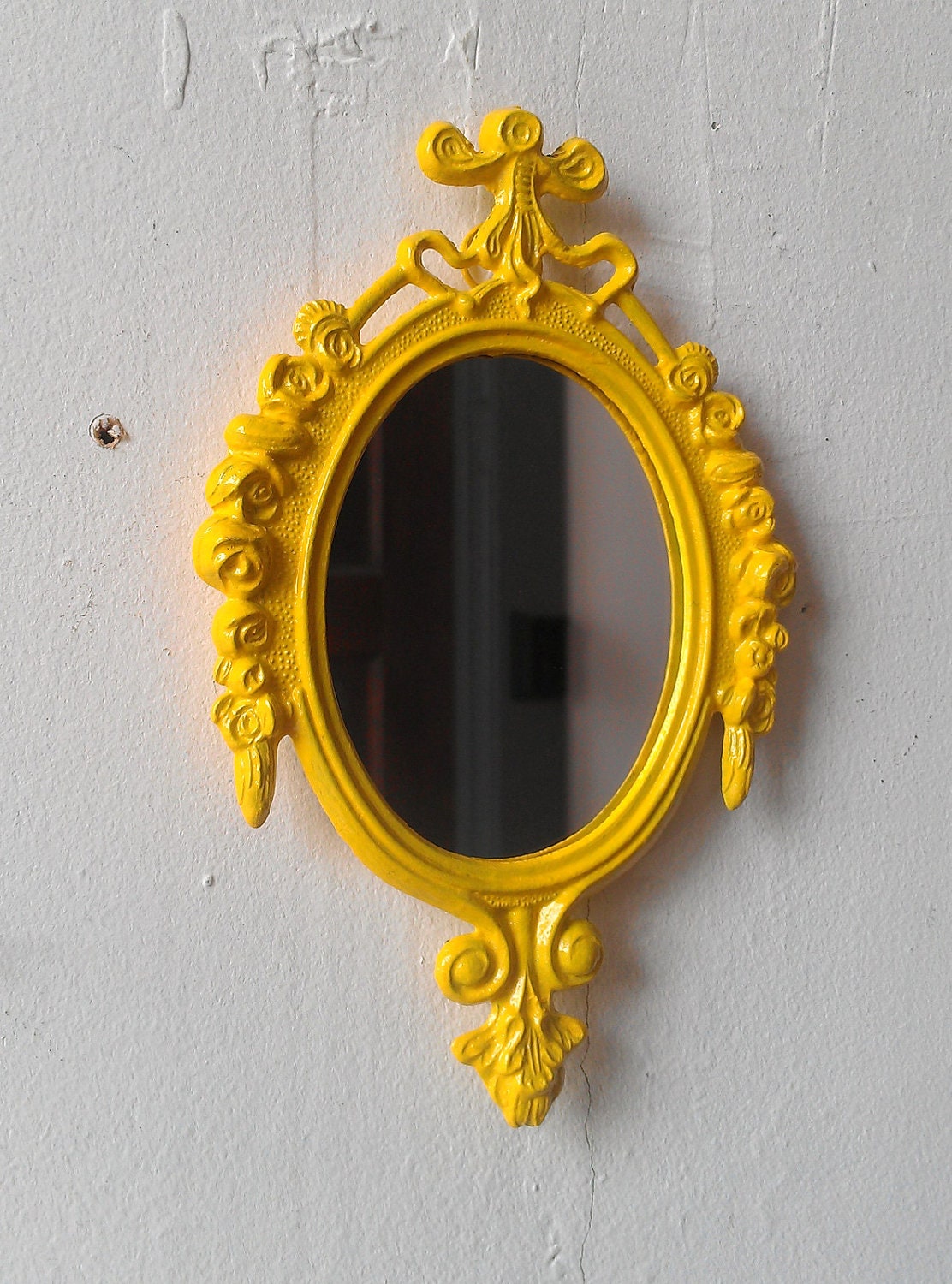 Decorative Wall Mirror Yellow Home Decor Apartment Wall