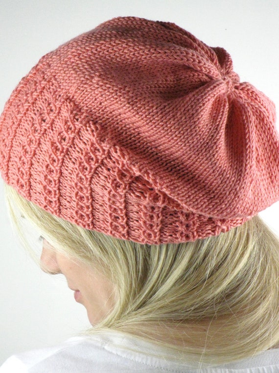Faux Cable Slouchy Hat Knitting Pattern PDF by haloopajoop ...