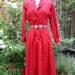 1990's Red Designer Dress Vintage Retro 90s Country Western Cowgirl Hipster Ned Gould NR1 Size 10 Awesome