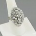 Vintage Cocktail Ring Chunky Big Crystal Rhinestones
