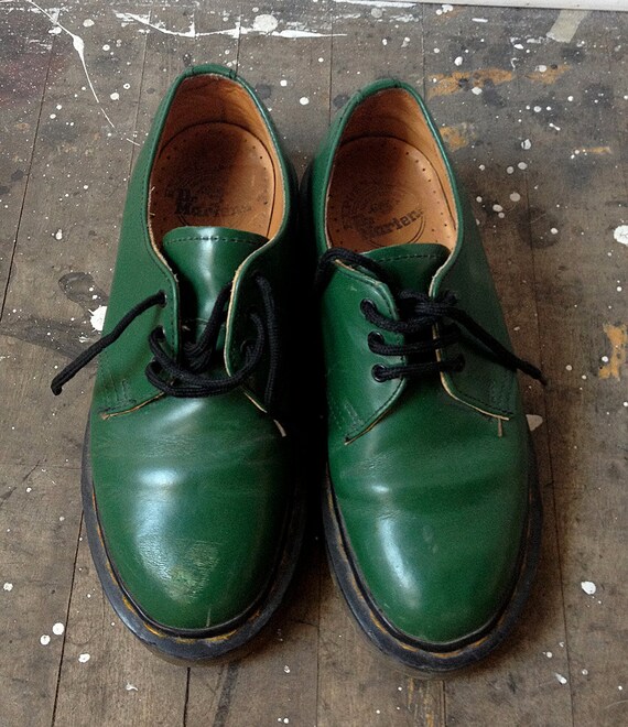 vintage green doc marten shoes
