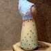 Waldorf Gnome, Rainbow Sprite, Wool Peg Doll, Pink, blue, flowers, rainbow
