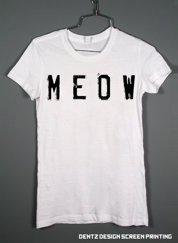 Cat Shirt Meow Womens Tshirt by DentzDesign on Etsy