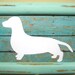 Shabby Chic Dachshund Silhouette and Frame