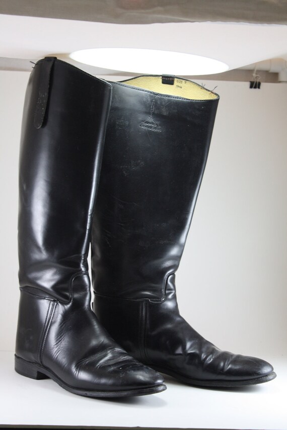 RESERVED for STINA Black Leather Equestrian Boots by ...