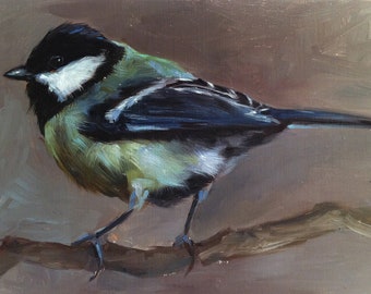Great Tit - Bird Painting - Open Edition Print of Original Oil Painting