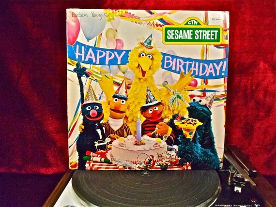 SESAME STREET Happy Birthday 1977 Vintage Vinyl Record
