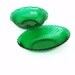 Green Glass Bowls, Vintage Glass Bowls, Emerald Green, Retro Kitchenware