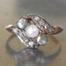 Antique Victorian Diamond and Pearl Ring - FREE SHIPPING