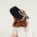 sale / vintage 1940s hat / wide brim hat / Lily of the Valley